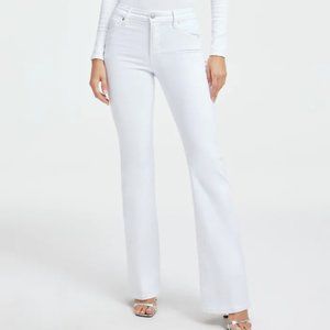 Good American White GOOD CLASSIC BOOTCUT JEANS